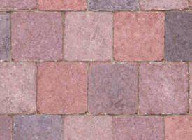 Pave beton tambourine automne brun rouge